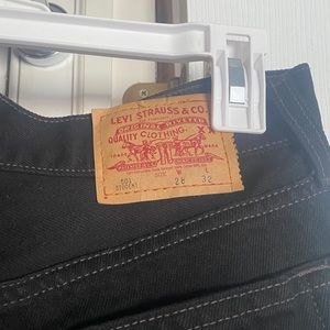 Levi’s 501 Student Black Wide Leg Jeans